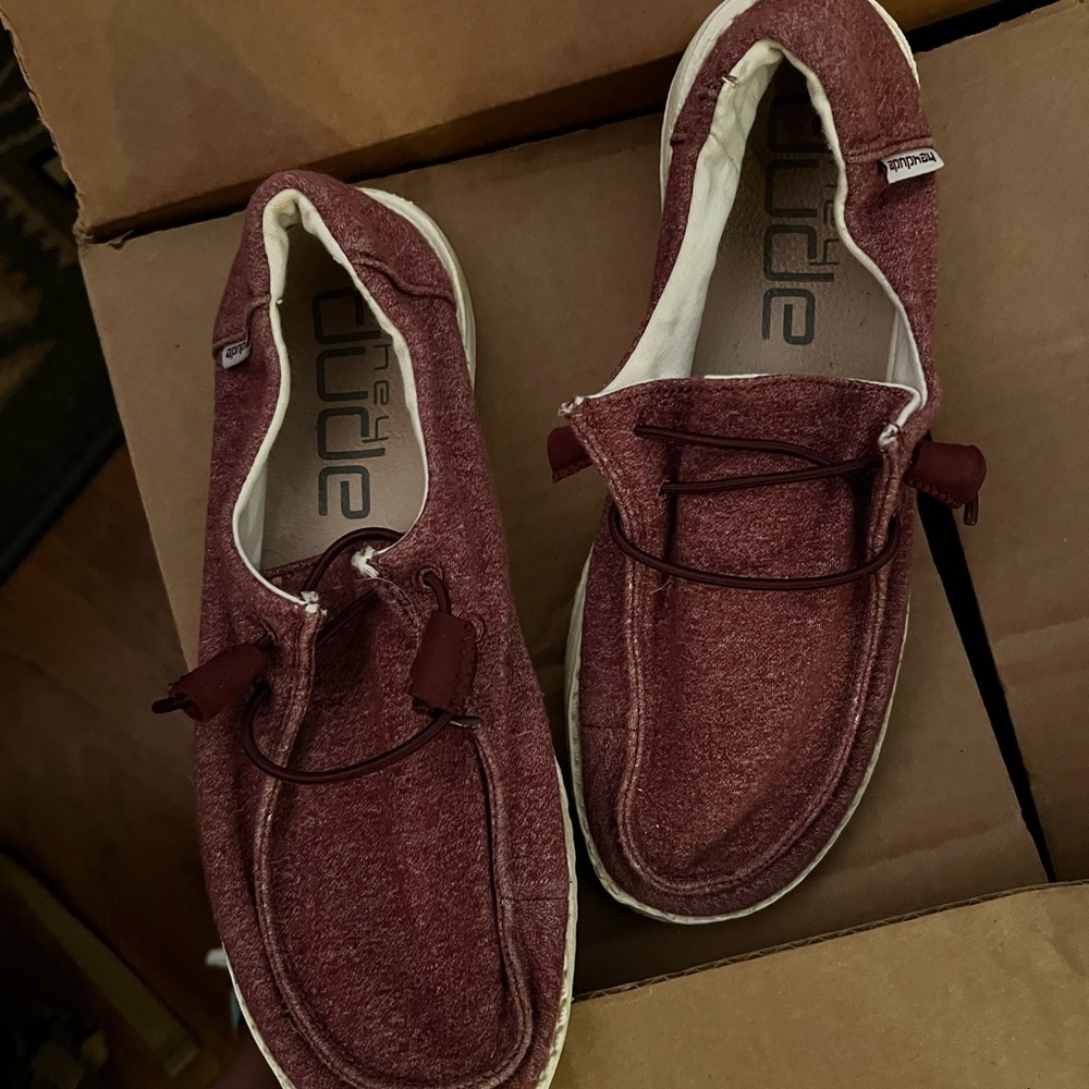 Hey Dude Burgundy Loafers